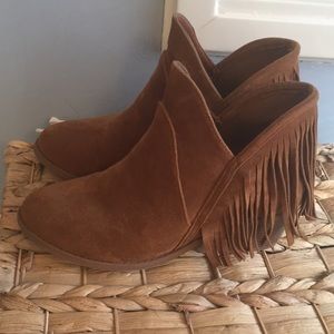 Fringe booties